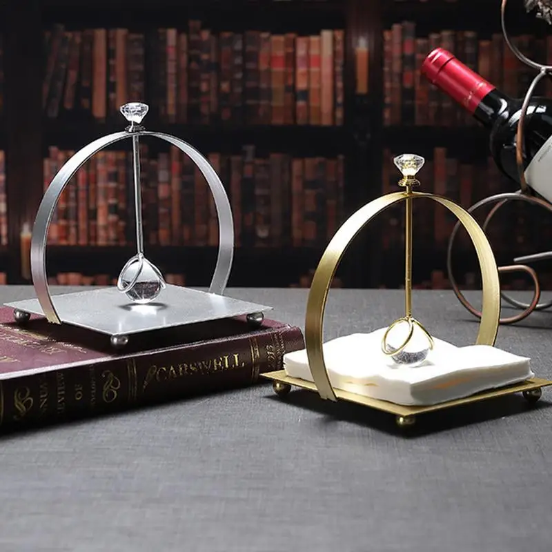 Napkin Rack Tissue Dispenser Light Luxury Crystal Ball Metal Tissue Holder Paper Napkin Serviette Rack Dispenser for Kitchen 3
