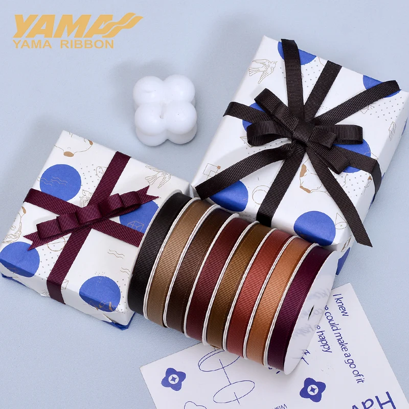 Grosgrain Ribbon 6 9 13 16 19 22 mm 100 yards/lot Dark Brown For Diy Dress Accessory House Wedding Decoration