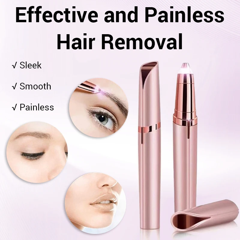 Electric Eyebrow Trimmer Security Eye Brow Epilator USB Charger Mini Shaper Shaver Hair Removal Painless Beauty_voghion.com