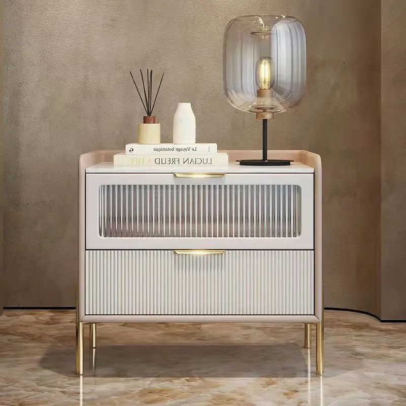 Simple Bedside Table for Bedroom Korean Solid Wood Drawer Stands Modern