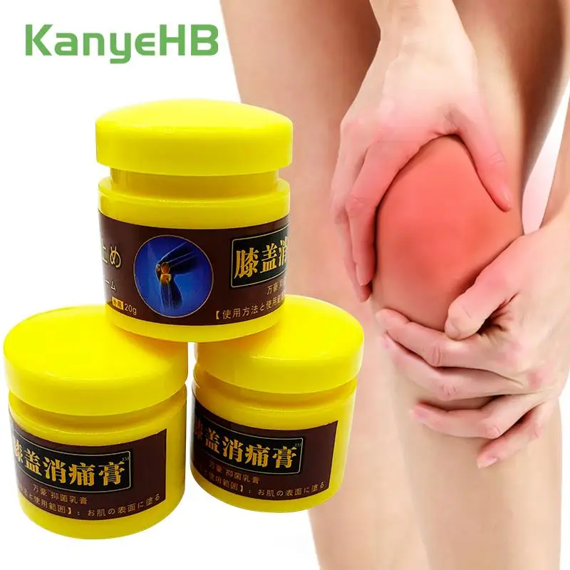 

3Pcs Knee Pain Treat Cream Rheumatism Arthritis Back Muscle Strain Pain Sciatica Bruises Cramps Relieve Fatigue Ointment A772
