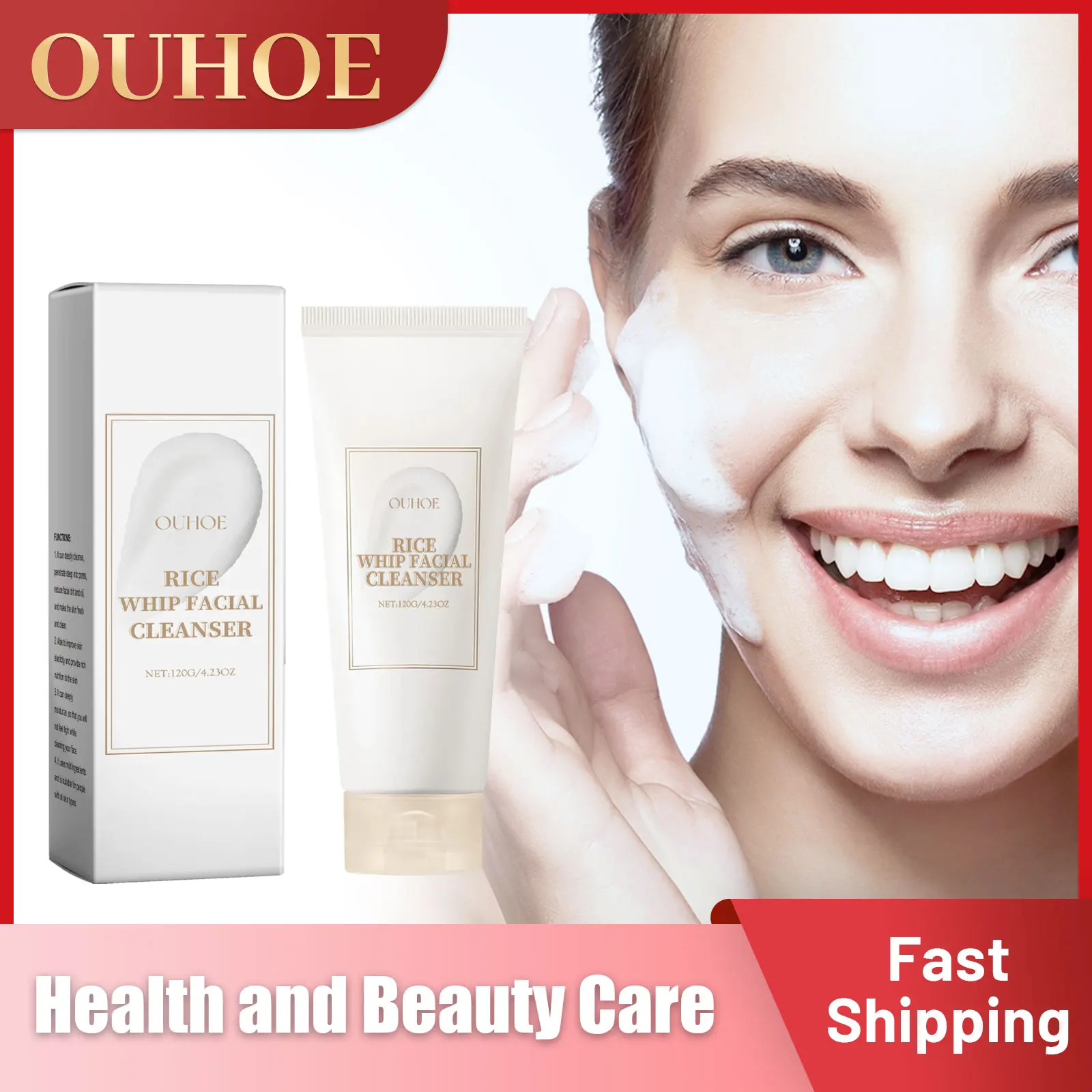 

Rice Face Wash Cleanser Oil Control Purifying Cleansing Pores Moisturizing Brightening Soothing Rejuvenation Foam Glow Skin Care