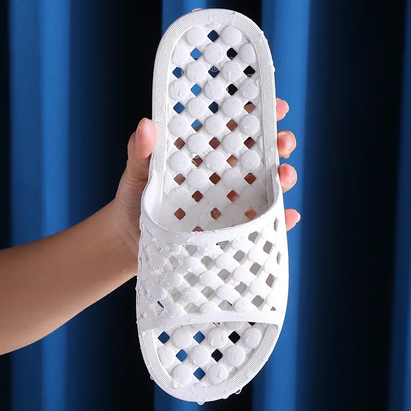 Women's Summer Indoor Bathroom Slippers Thick Bottom Anti-slip Shoes Couple Slippers For Home Floor Men's 3