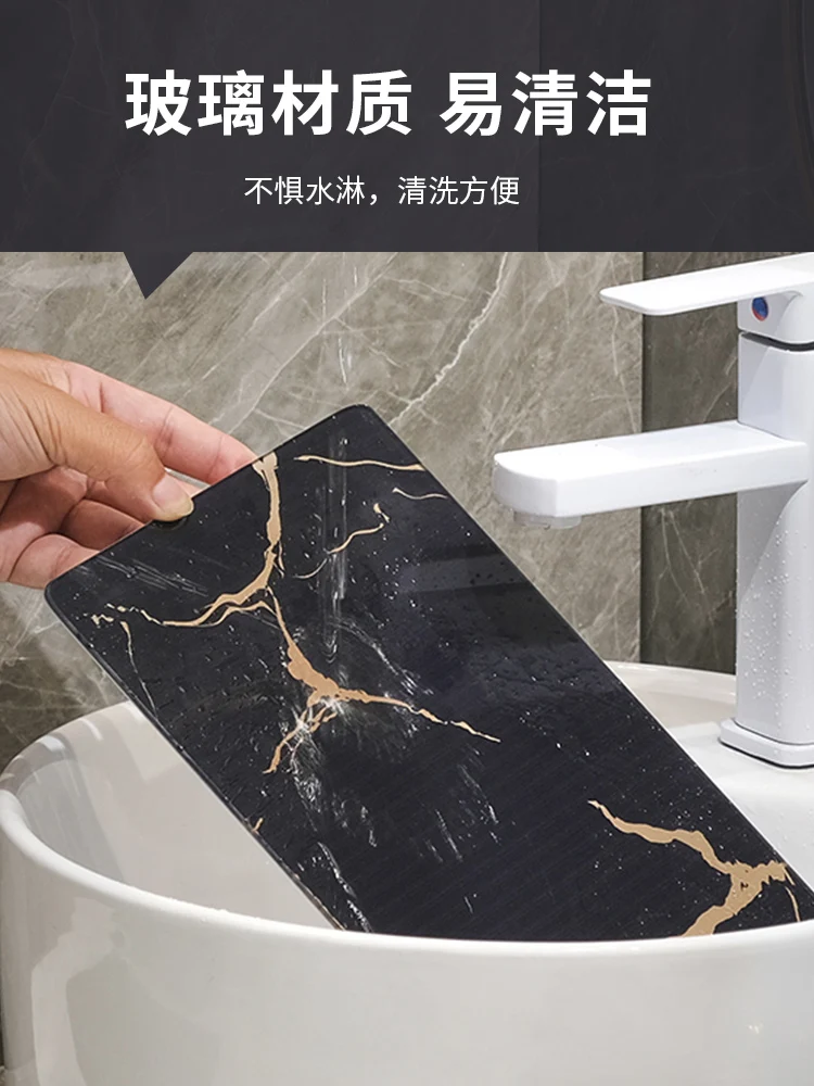 

Nordic toilet table top dressing, hand washing and washing table cosmetics box storage perfume skin care products shelf tray