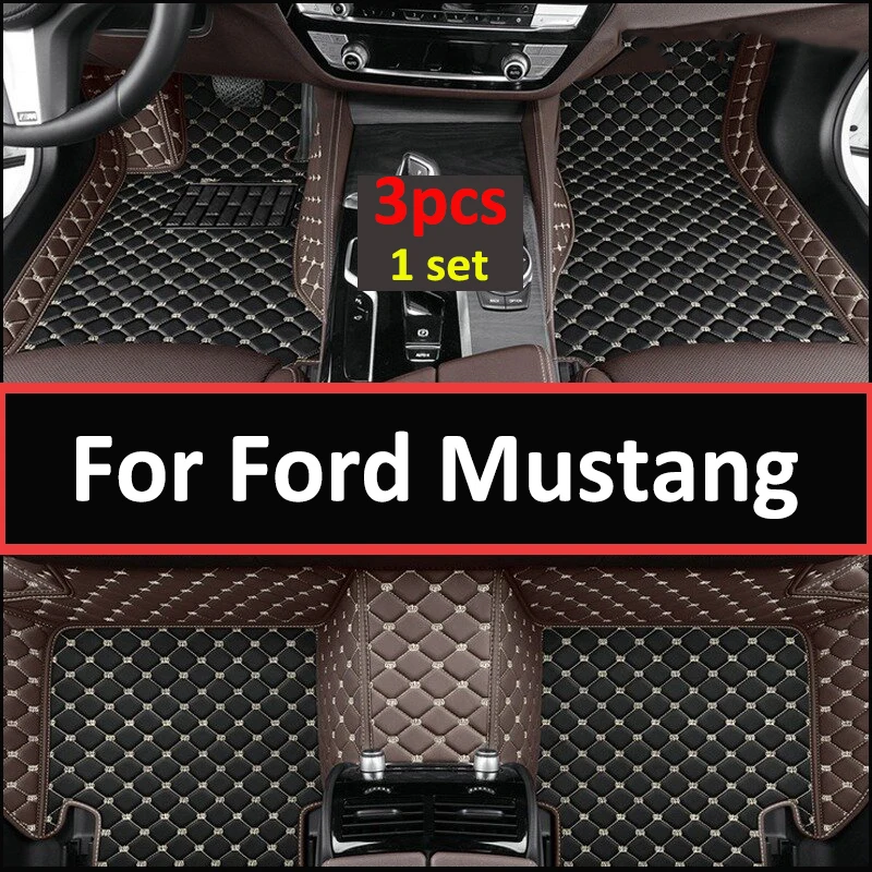 

Для Ford Mustang 2021 2020 2019 2018 2017 2016 2015 автомобильные напольные коврики интерьерный Стайлинг кожаные коврики Автомобильная защита