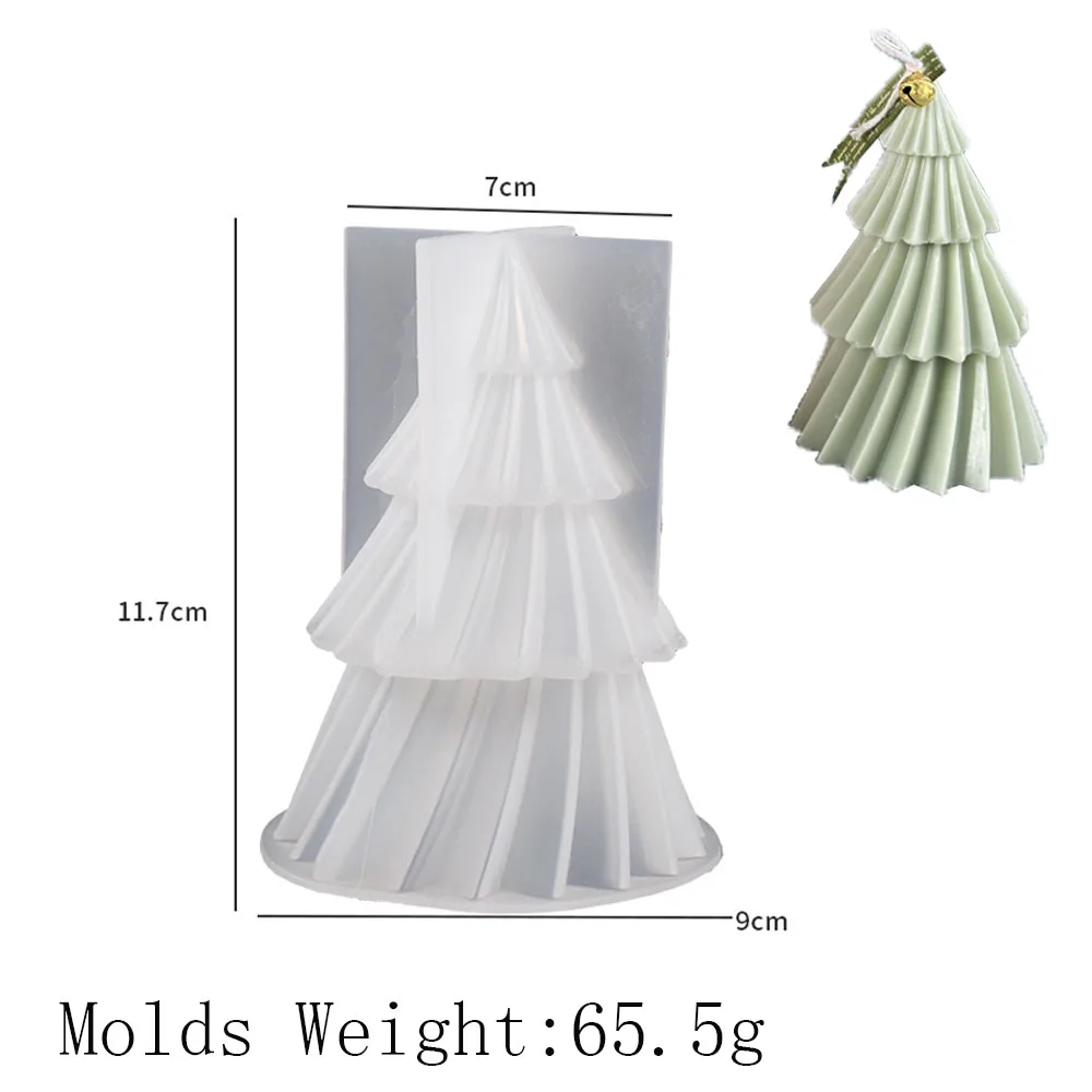 Description Picture 2 of itemChristmas Tree Silicone Candle Mold DIY Geometric Pine Scented Candles Soap Molds Plaster Resin Clay Mould Home Decor Craft Gift