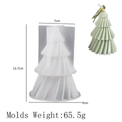 Festive Geometric Pine Candle Silicone Mold - DIY Home Decor & Craft Gift (Large)