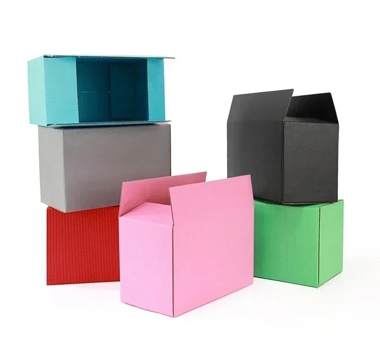 5pcs/10pcs / black and pink paper box 3-layer corrugated paper packaging gift box supports customized size and logo 6 Sd1f7605a5d9b4092ae317f32b4bd4669p