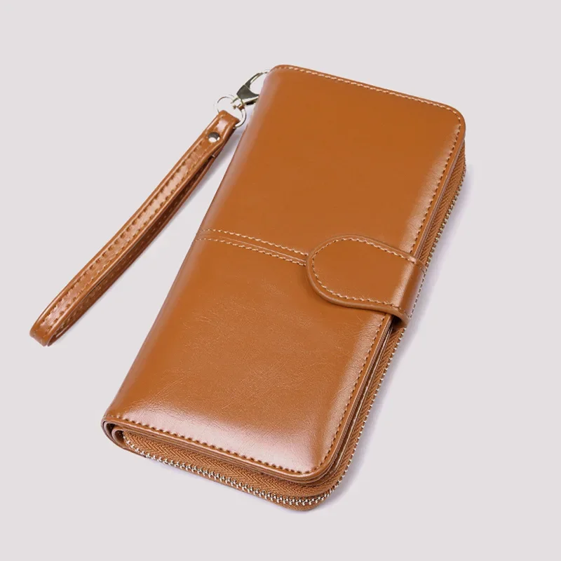 

The New Fashion Trend All Match Solid Color Long Purse Female Multi-functional Simple Large Capacity Handbag