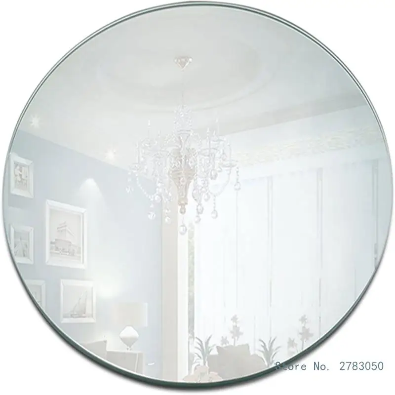 Round Acrylic Mirror Tray 8inch Circle Mirror Plate Decor Accessory for Wedding Baby Shower Birthday Centerpieces Decor 3