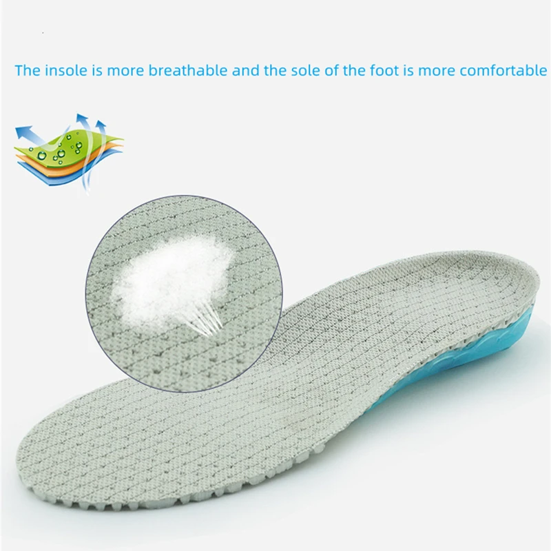 Arch Support Flat Foot Orthopedic Insole Foot Care Protector Elastic Cushion Arch Support Running Insoles Spring Silicone Insole