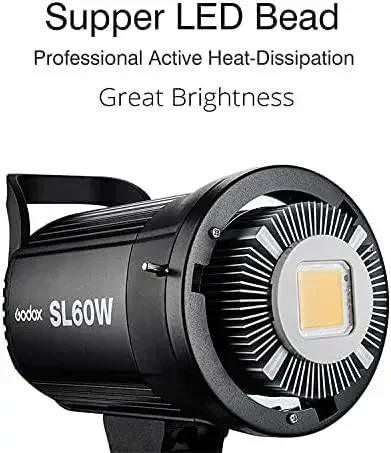 On Sale Godox SL60W SL-60W 5600K White Version LED Video Light Bowens Mount for Video Recording Wedding Outdoor Shoot 2