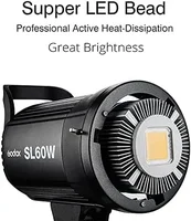 On Sale Godox SL60W SL-60W 5600K White Version LED Video Light Bowens Mount for Video Recording Wedding Outdoor Shoot 2