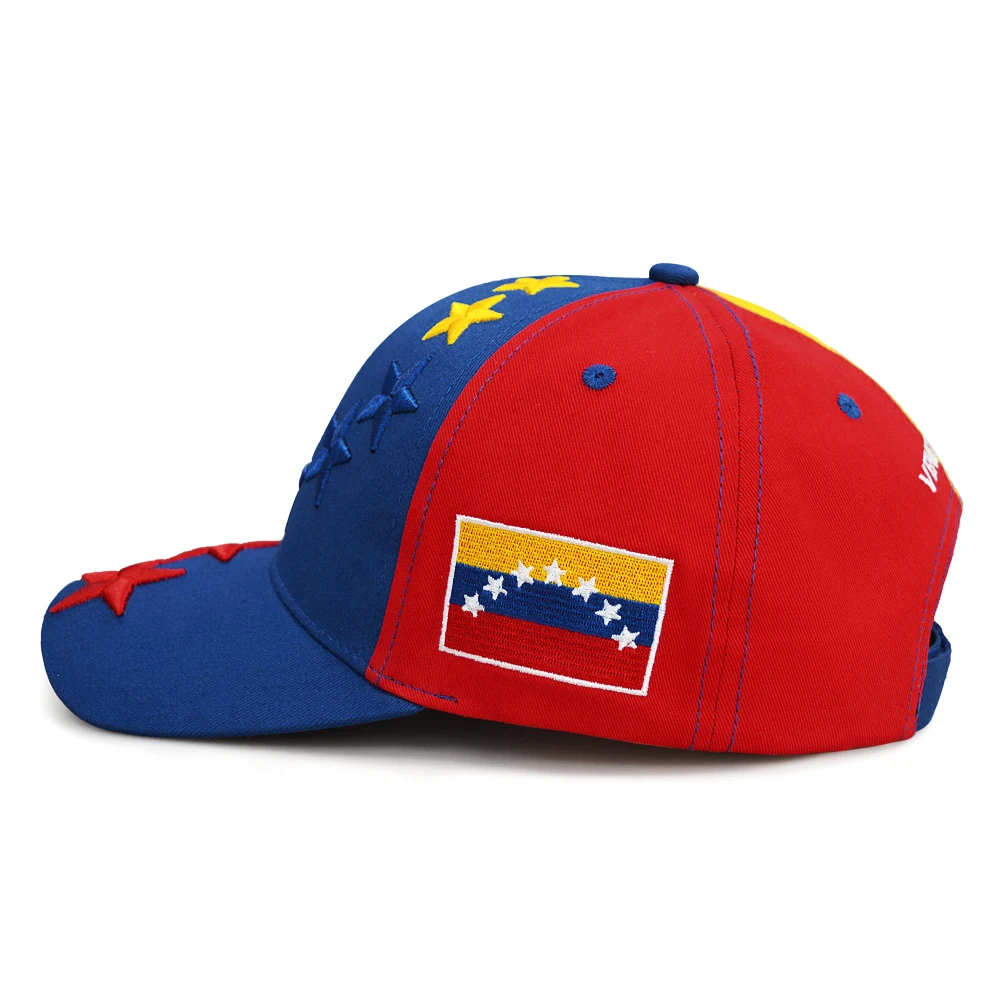 New designed Venezuela Caps Gorras Cotton Twill Baseball Cap Embroidery 7 Stars Logo Venezuela Sports Cap Women Men Hats 6