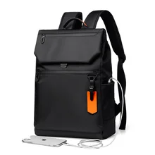 

New Casual Computer Bag Men's Rechargeable Oxford Cloth Shoulder Business Bag Fashion Waterproof Business Travel Backpack