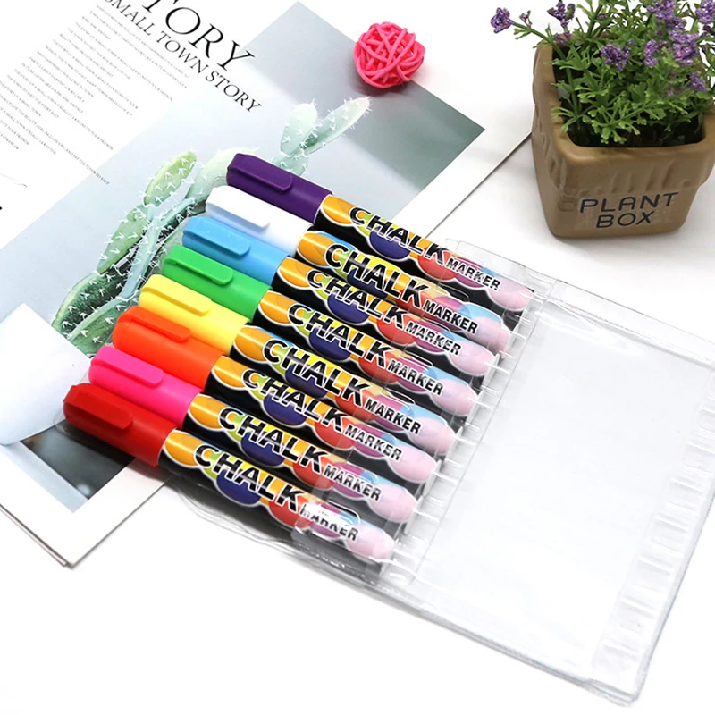 Buy Liquid Chalk Markers Chalkboard Pens 8 Pack Window Markers Chalk Pens  for Blackboards Erasable Chalk Blackboard Pen Chalkboards Washable Wet Dry  Erase Glass Markers Non Toxic Car Window Markers Online at