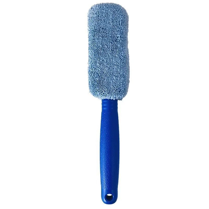 Microfiber Long Handle Car Tire Cleaning Brush Braided Cloth Can Hang Car Tire Cleaning Brush 6