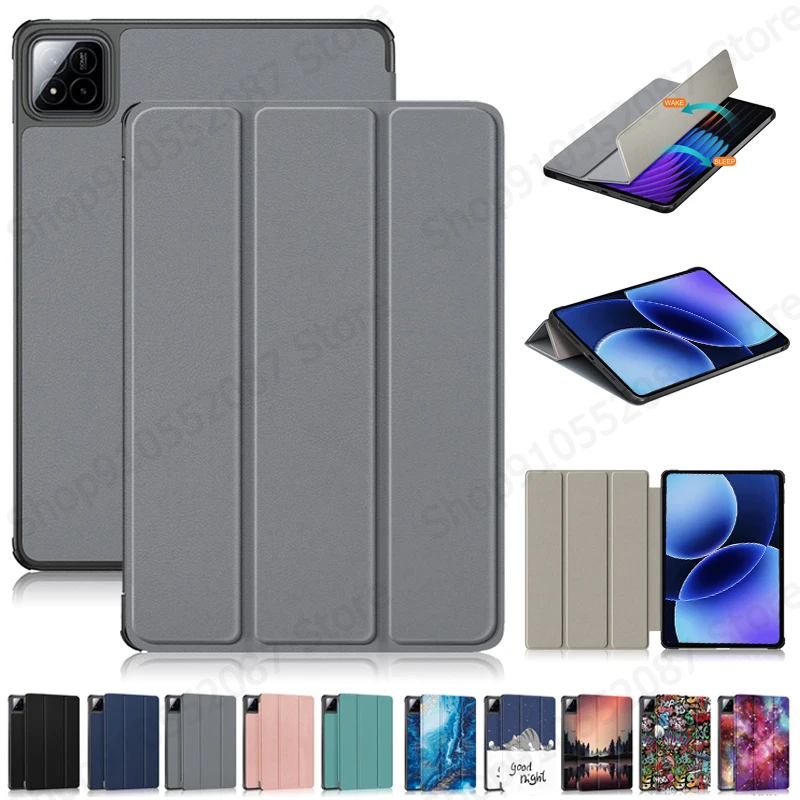 Elegant Trifold Magnetic PU Leather Stand Cover