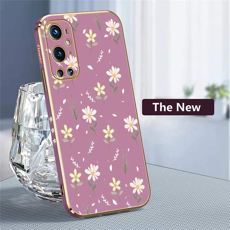 Elegant Floral Print Shockproof Silicone Phone Case