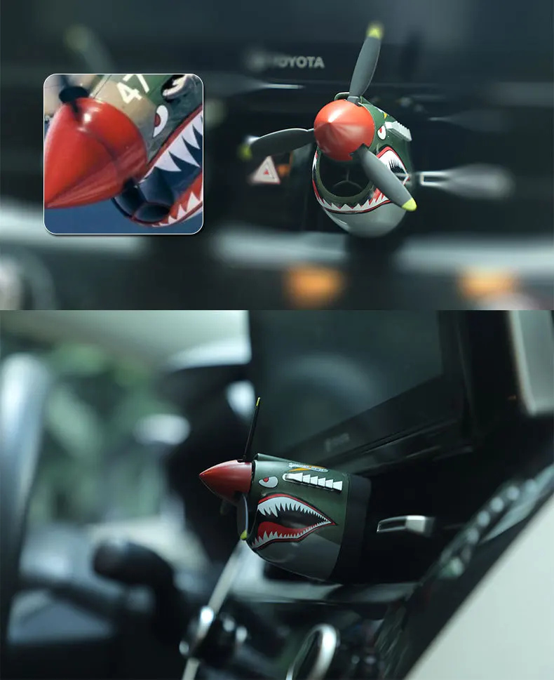 P-40 Airplane Car Air Freshener Creative Propeller Vent Diffuser_voghion.com
