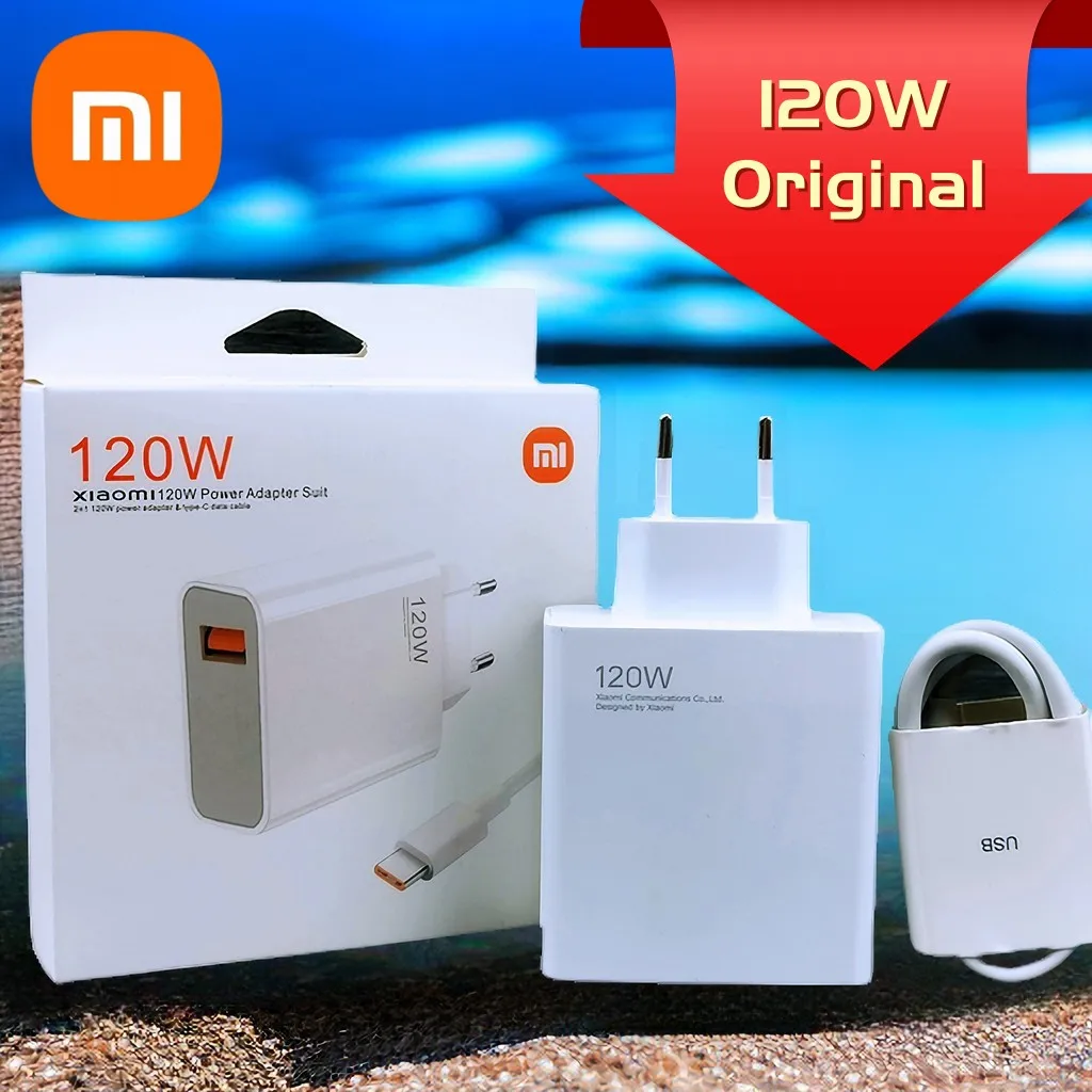 Original Xiaomi 120w Charger Turbo Charge Hypercharge Adapter 6a Usb C ...