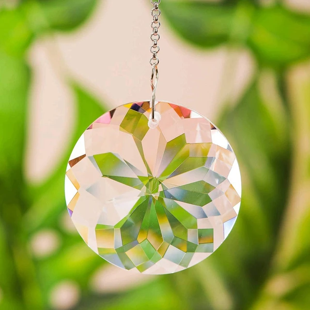 Crystal Rainbow Prisms Suncatcher Lógó Diy Kristalle Medál Díszál Tiszta Csillár Tartozékok Ólomüveg Cseppek Dekoráció - Image 4