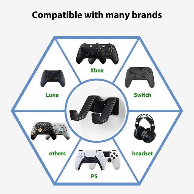 Support mural pour manette de jeu, support pour manette Xbox, casque,  sauna, téléphone, PS5, PS4, commutateur