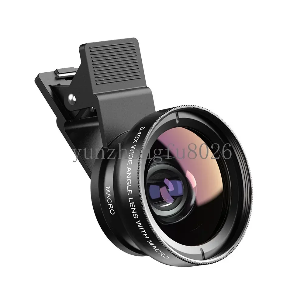 

0.45x Universal Ultra Wide Angle 12.5x Macro DSLR External Camera Mobile Lens