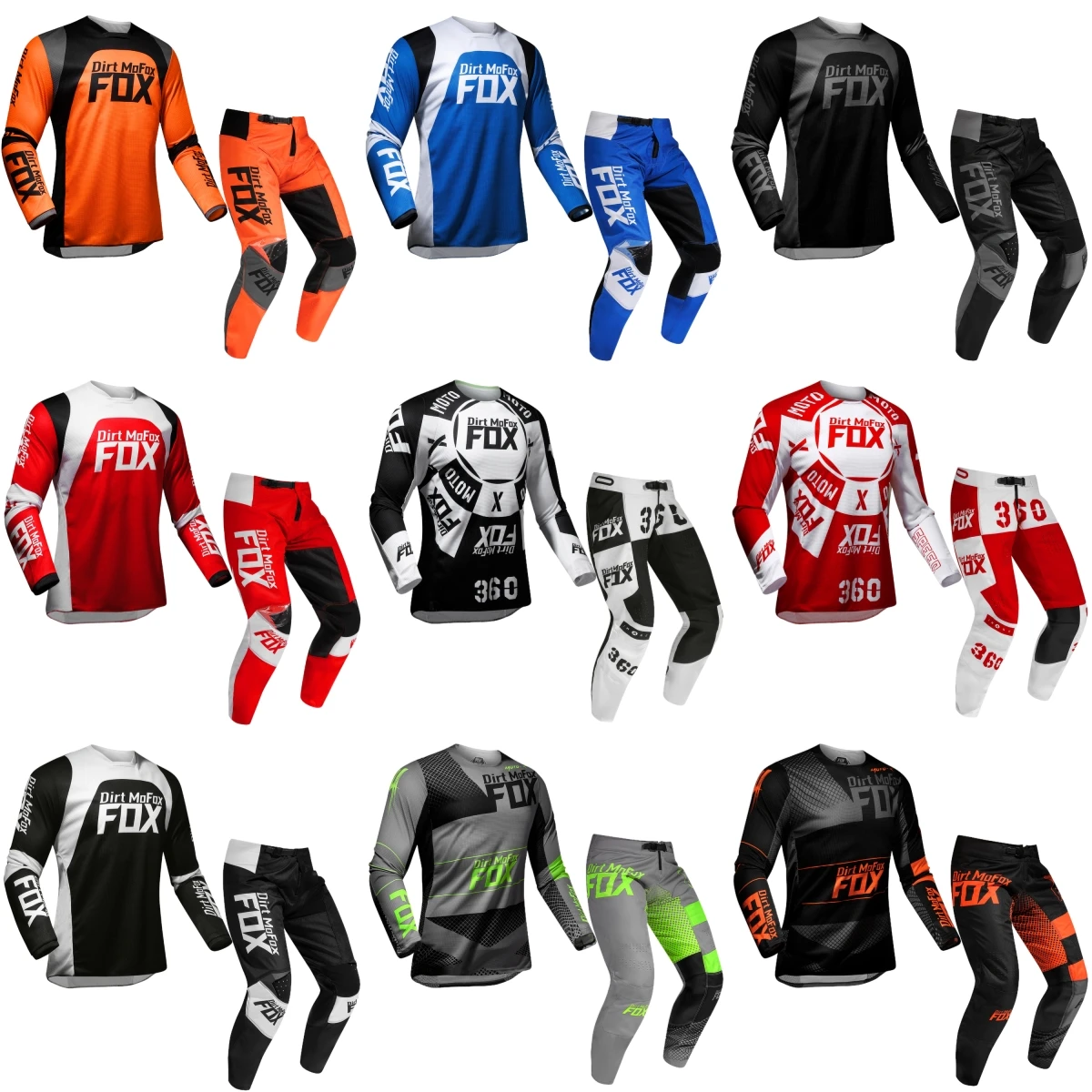 Moto Gear Set Motorcycle Jersey Pant MX Combo Motocross Racing Outfit Dirt Bike Suit Off Suit Matching Package