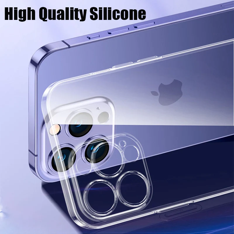 Ultra Thin Clear Phone Case iPhone 13 11 12 14 15 16 Pro Max Mini 16E 7 8 Plus SE Silicone Soft Transparent Back Cover phone case iphone case phone protector cover