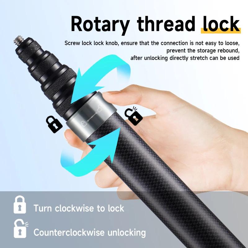 3 m carbon fiber selfie stick for insta360 camera lengthening ultra-long stealth aerial extension stick selfie