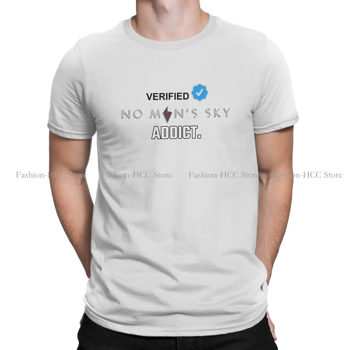 Verificato Addict Classic Casual Tshirt No Man'S Sky Steam Game Style Streetwear Leisure T Shirt Uomo Manica Corta Poliestere