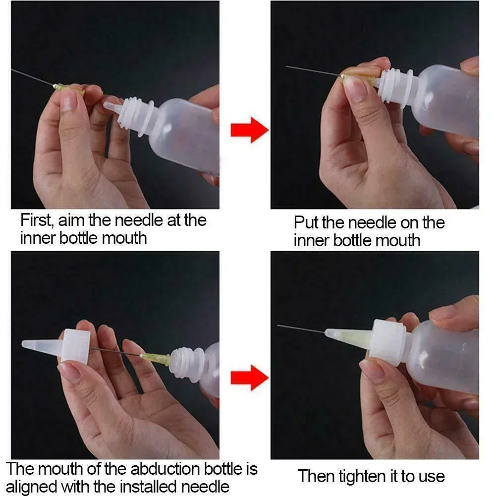 With Needle Flux Bottles 2pcs 50mL Pine Perfume Tip Vent Alcohol Bulk Perfume Dispenser Dispensing Bottle Dropper
