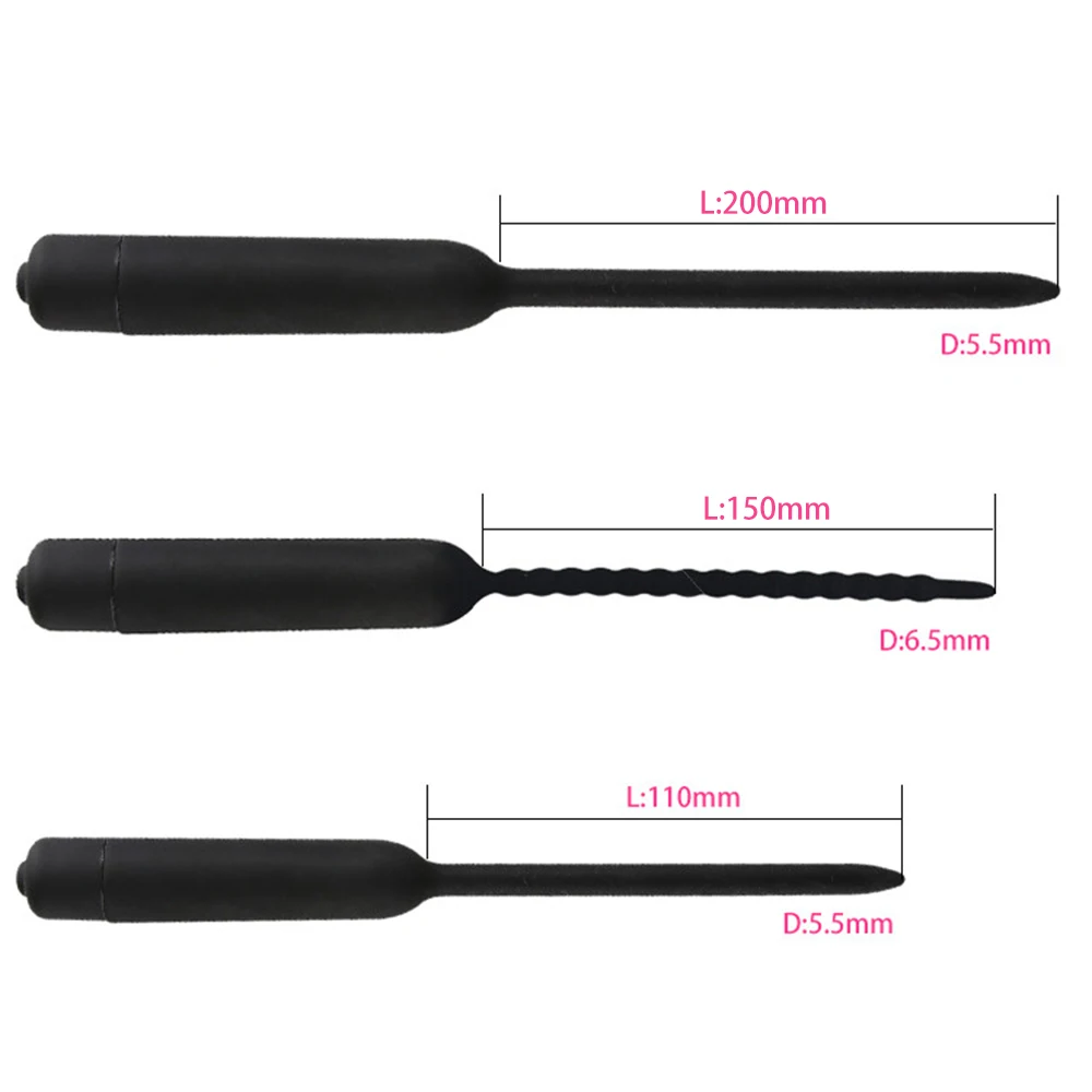 Male Penis Plug Vibrator Urethral Dilators 10 Speed Vibrating Insertion Urethral Plug Catheter Sounds penis sex toys