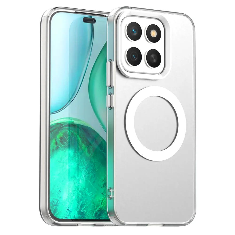 Magnetic Wireless Charging Case with Candy Colors and Transparent Back