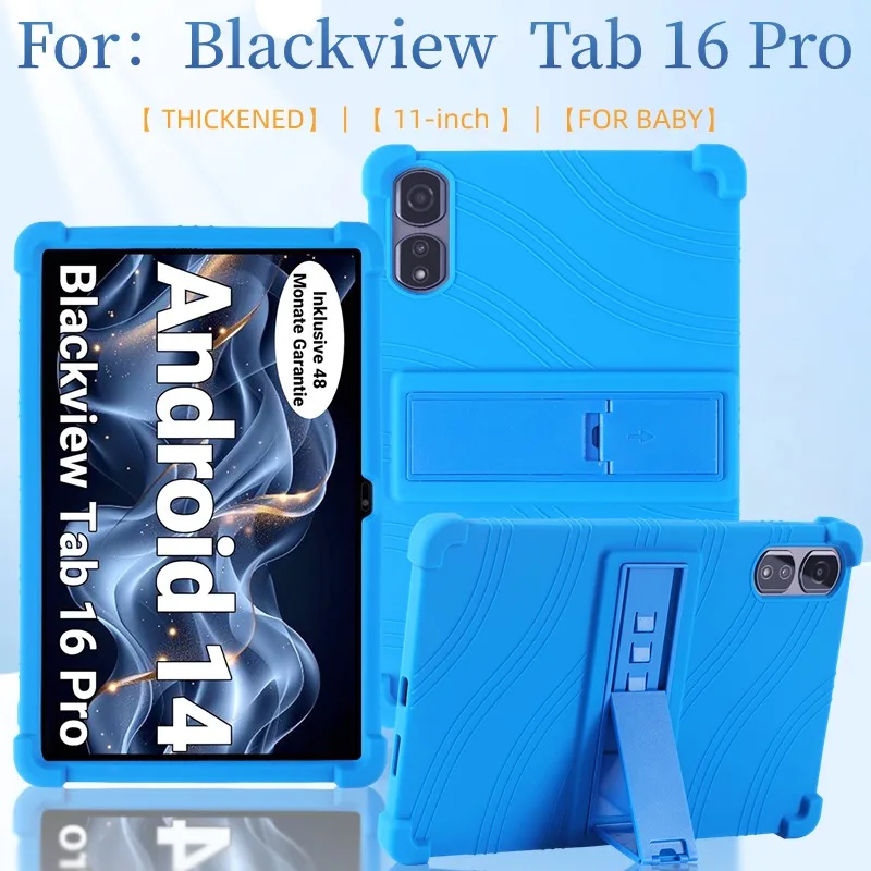 Durable Shockproof Silicone Tablet Cover with Adjustable Stand and Kids Safe Design