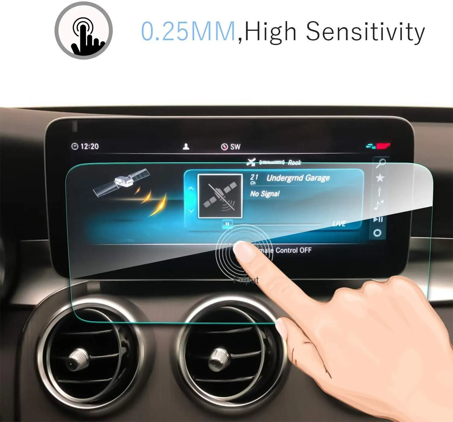 Tempered Glass Protective Film Screen Protector Film Car Interior Film Door Protective Film 10.25Inch Navigation Screen Film For Mercedes Benz C-Class W205