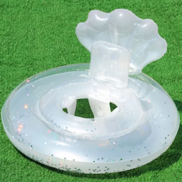 Clear Shell Inflatable Toys Baby Swimming Ring Summer Outdoor Pool Inflatable Floating Seat Water Toys with Sequin Swim Circle 6