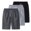 Mens Sports Pocket Solid Drawstring Board Trunk Beach Short Pants Shorts Summer Thin Trousers Zippered Pocket Loose Sweatpants 1