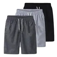 Mens Sports Pocket Solid Drawstring Board Trunk Beach Short Pants Shorts Summer Thin Trousers Zippered Pocket Loose Sweatpants 1