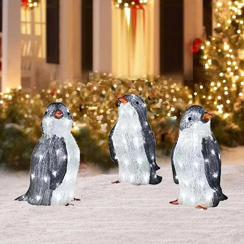 

Light-Up Penguin Holiday Decoration LED Christmas Lighted Penguin Outdoor Decorations Christmas Ornaments