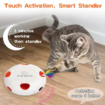 INKZOO Cat Toys, Interactive Cat Toys for Indoor Cats, Smart Interactive Kitten Toy, Automatic 7 Holes Mice Whack-A-Mole 2