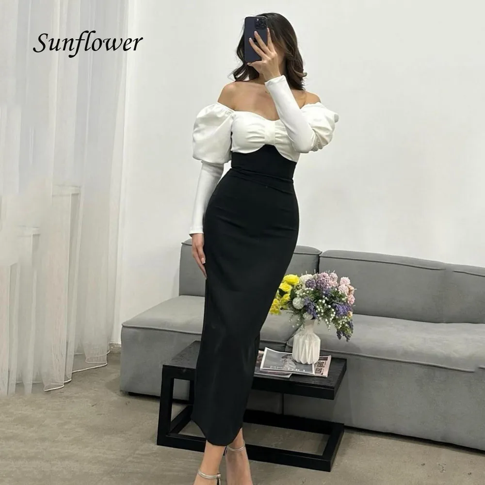 

Sunflower Sweetheart Off the Shoulder Mermaid 2024 High Quality Crepe Ocassion Gown Floor-Length Evening Dress فستان سهرة نسائي