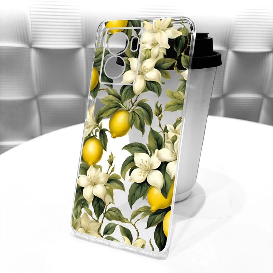 Stylish Flower Butterfly Soft Clear Silicone Phone Case Cover
