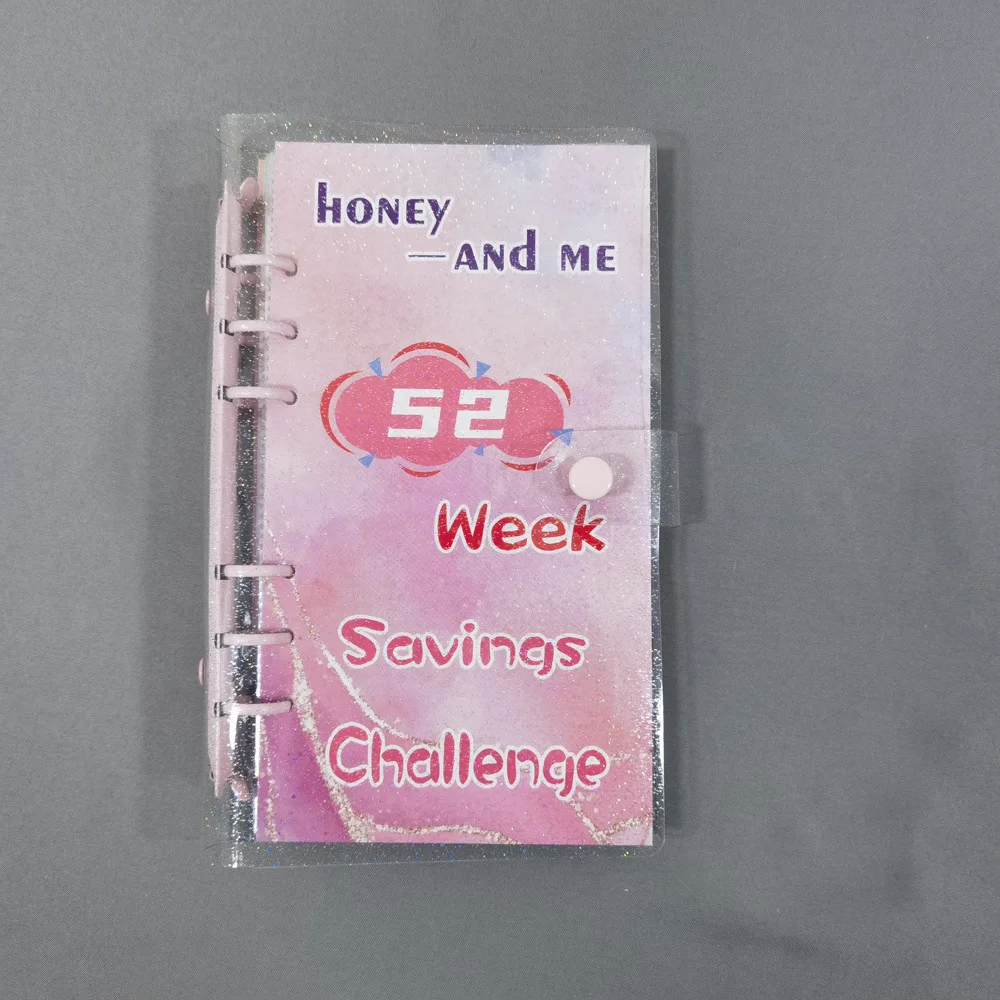 재사용 가능한 현금 플래너 봉투, 재미있는 돈 절약 정리함, 현금 채우기 및 저축, 52 주 바인더 절약 챌린지, 예산서