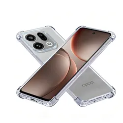 Shockproof Transparent Soft TPU Phone Case - Clear Protective Back Cover for OPPO Find X9