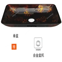 อ่างล้างหน้ากระจกนิรภัยบนเคาน์เตอร์ อ่างล้างหน้าแบบศิลปะ ห้องน้ำ ตู้ห้องน้ำ อ่างล้างมือ 5