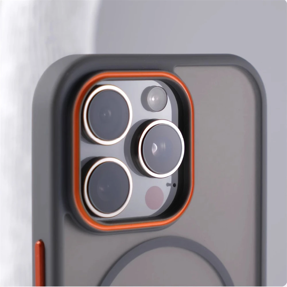 Premium Matte Translucent Magnetic Phone Case with Magsafe-Compatible Wireless Charging and Shockproof Protection