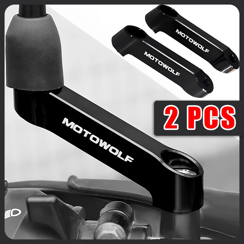 

Motorcycle Mirrors Extension Holder M8 M10 Aluminum Alloy Motorcycle Mirror Riser Bracket Moto Extend Adapter Mount Accessories