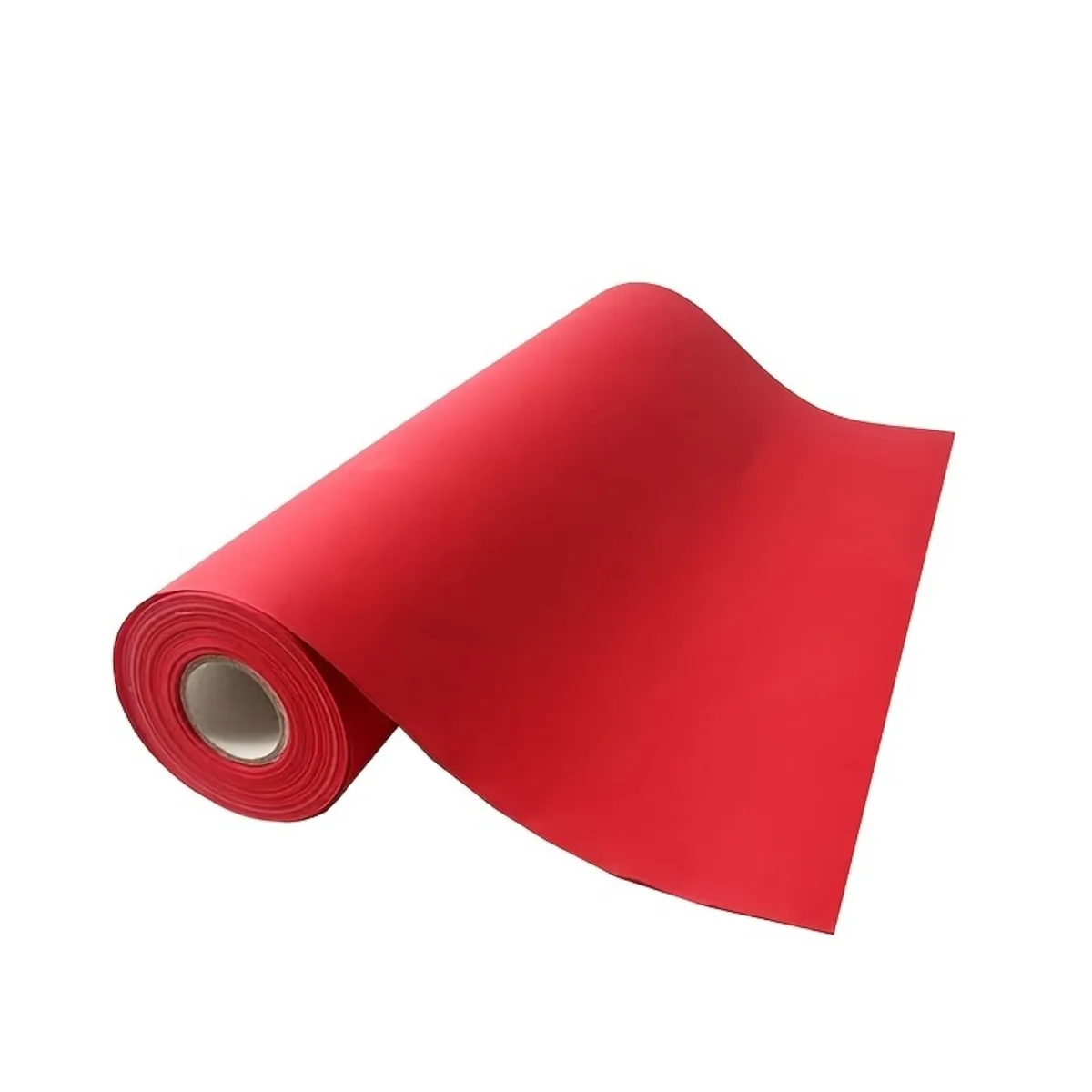 1 Roll Gift Wrapping Paper Roll Red Kraft Packing Paper Solid Color For Bouquet Supplies, Flower Paper, Gift Packaging Paper